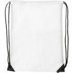 Polyester (210D) drawstring backpack Steffi, white