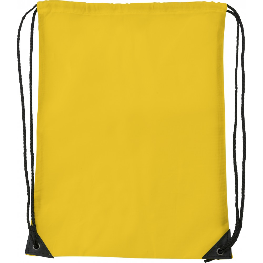 yellow drawstring backpack