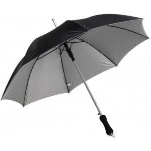 Polyester (210T) umbrella Melisande, black/silver (Umbrellas)