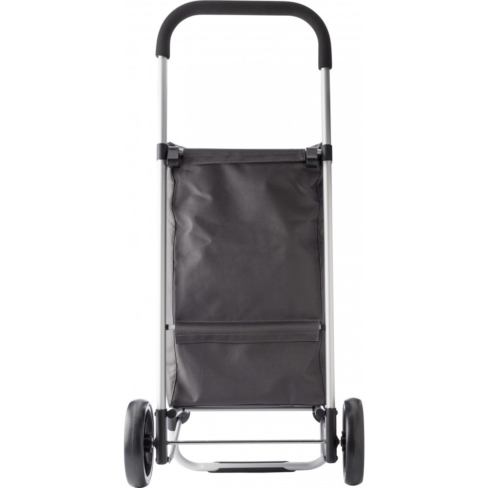 Printed Polyester (320-330) cooler, shopping trolley, grey (Cooler bags)