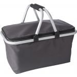 Polyester (320-330gr) foldable shopping basket, grey (7510-03CD)