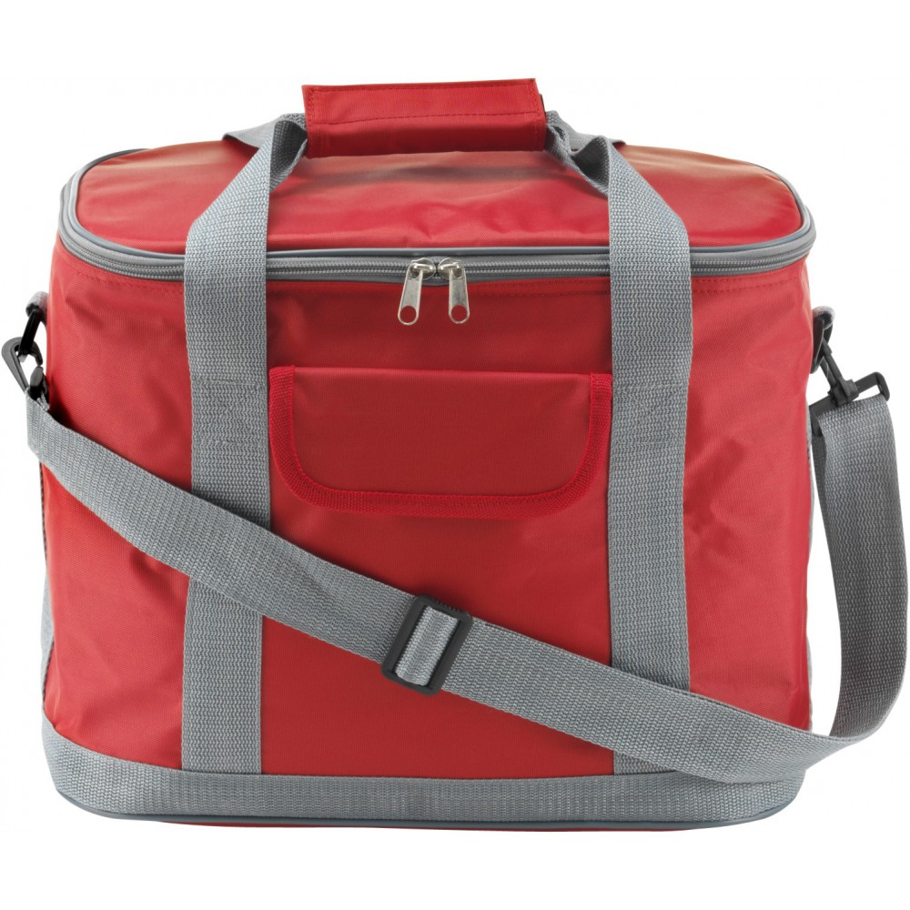 Printed Polyester (420D) cooler bag, red (Cooler bags)