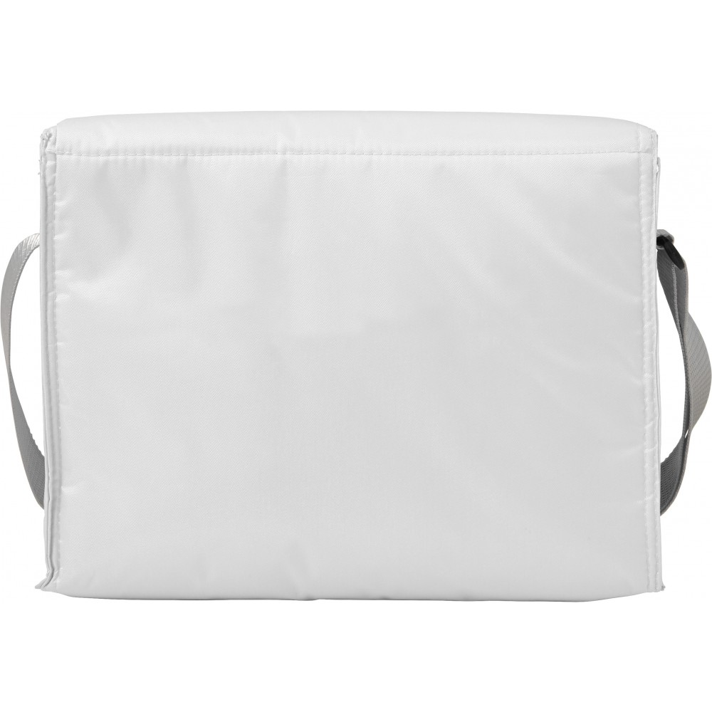 Printed Polyester (420D) rectangular cooler bag, white (Cooler bags)