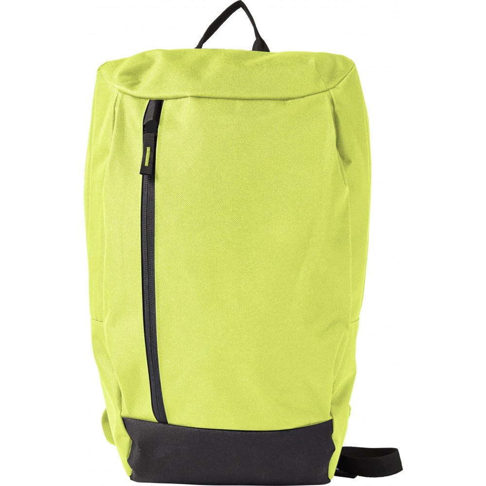 Polyester (600D) backpack, Light green - Reklámajándék.hu Ltd.