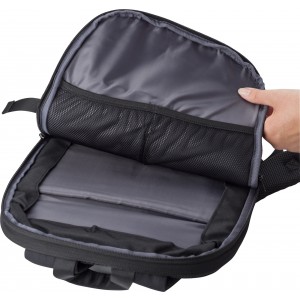 Polyester (600D) backpack Paul, black (Backpacks)