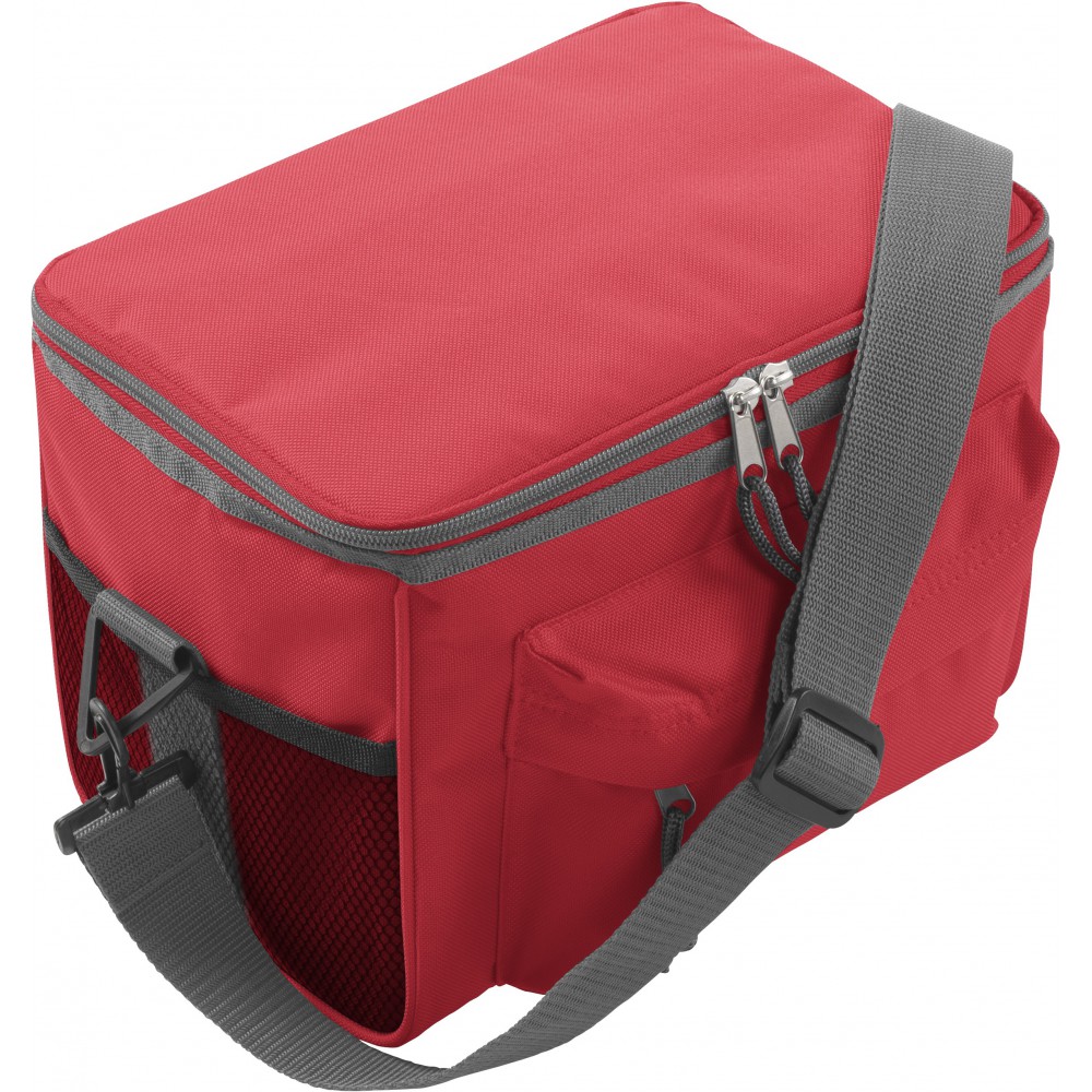 Polyester (600D) cooler bag, red (Cooler bags) Reklámajándék.hu Ltd.