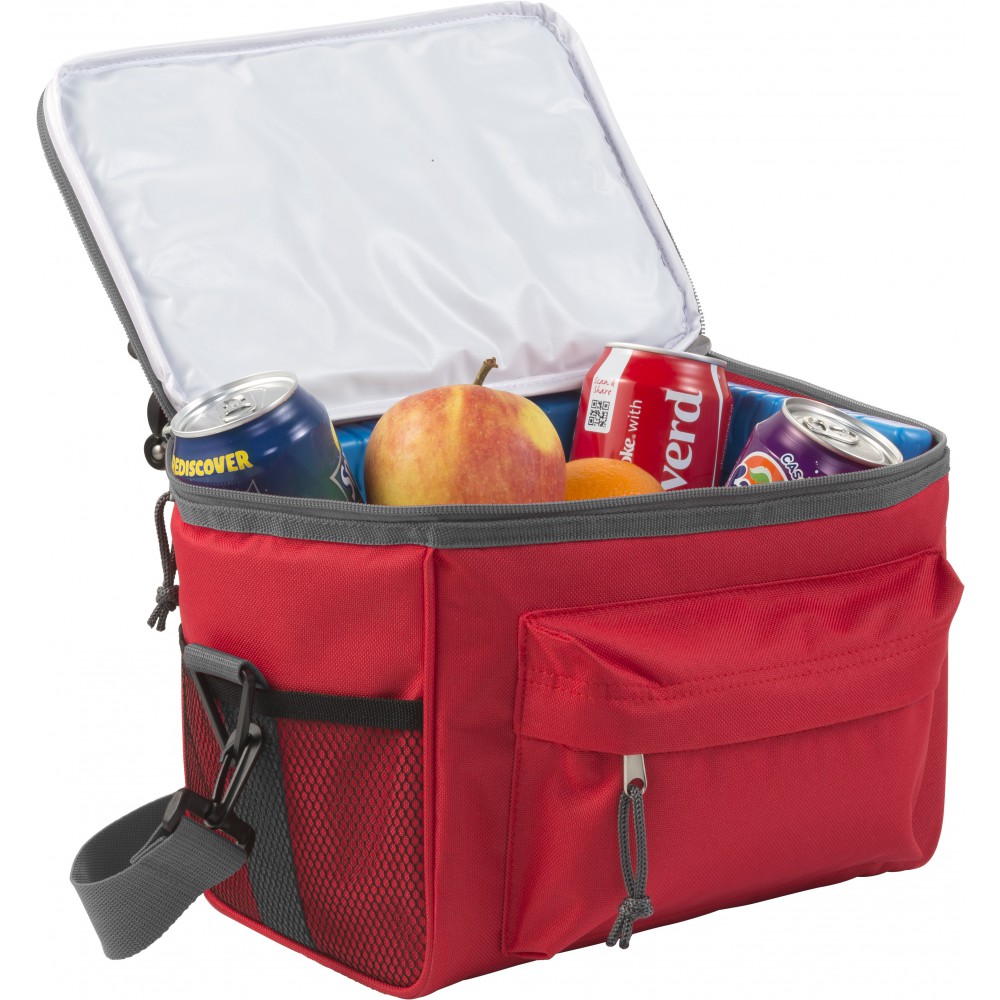 Polyester (600D) cooler bag, red (Cooler bags) - Reklámajándék.hu Ltd.