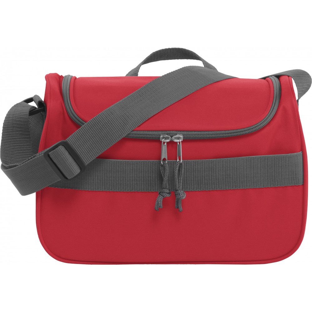 Printed Polyester (600D) cooler bag, red (Cooler bags)