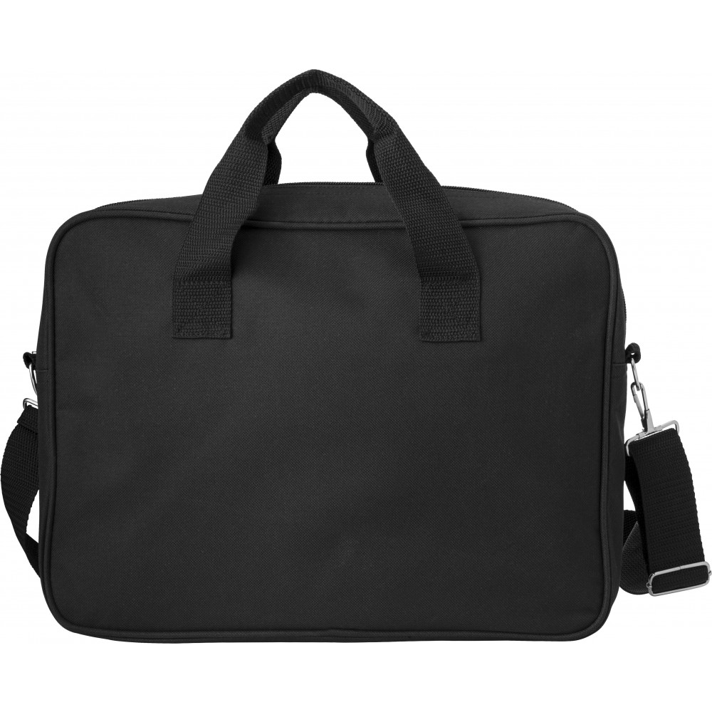 Polyester (600D) laptop bag, black (Laptop & Conference bags ...
