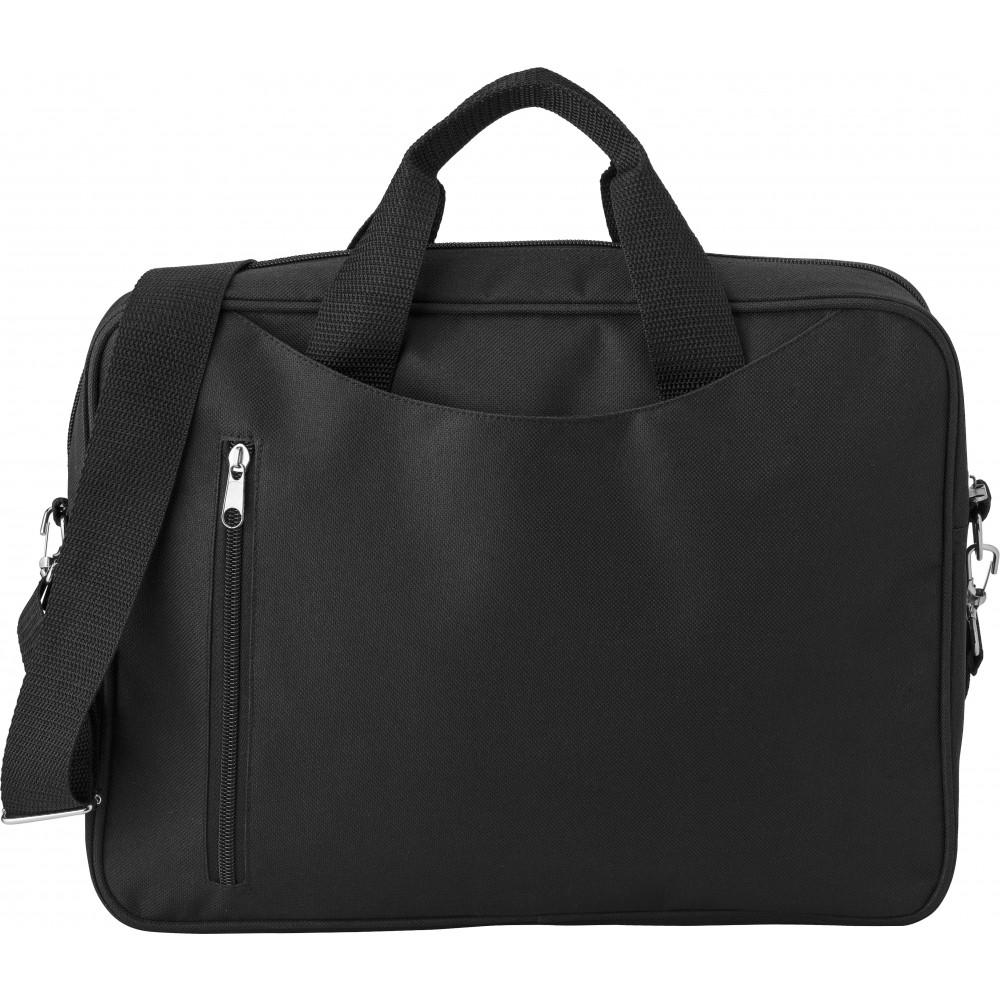Polyester (600D) laptop bag, black (Laptop & Conference bags