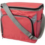 Polyester (600D) rectangular cooler bag, red (7655-08)