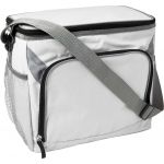 Polyester (600D) rectangular cooler bag, white (7655-02)