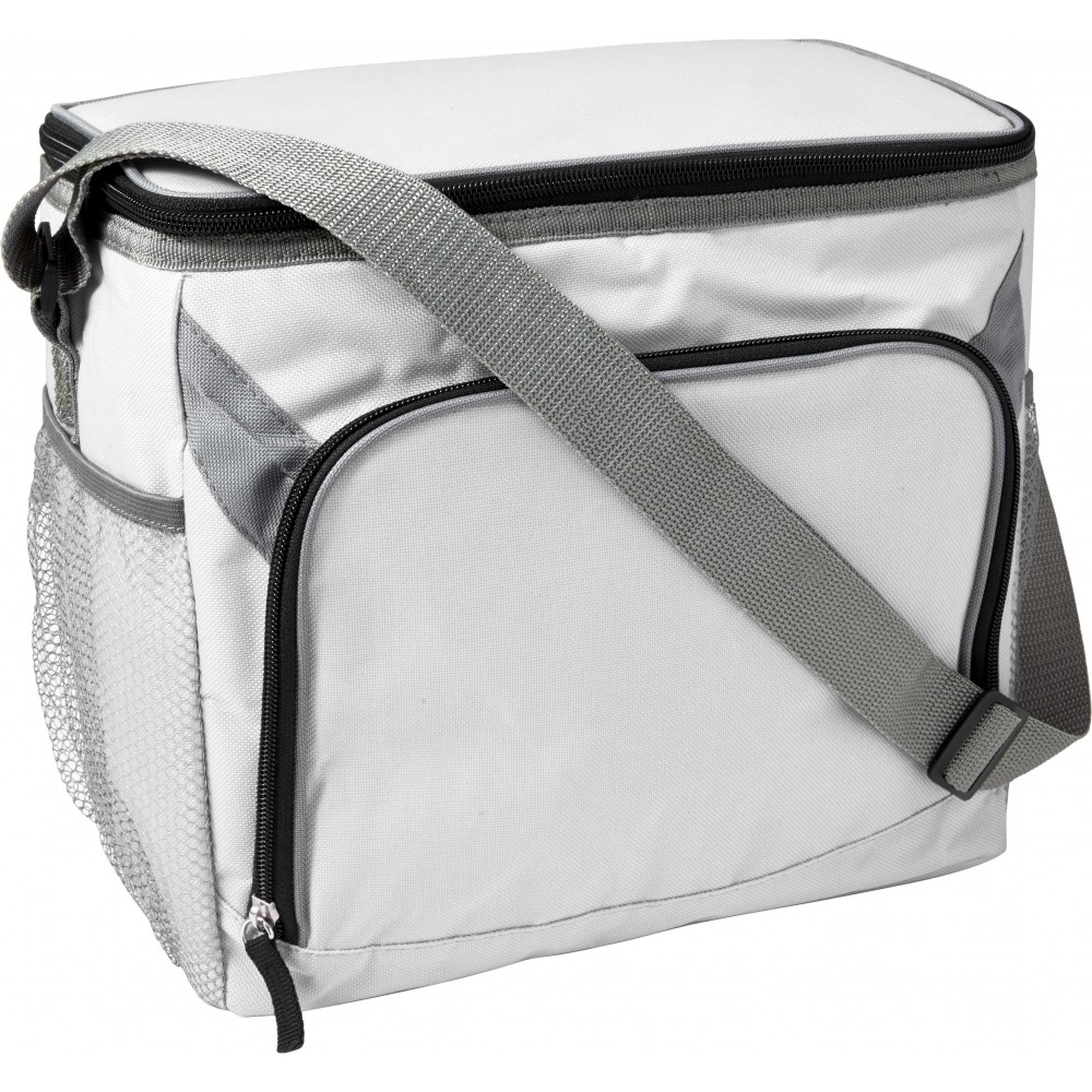 Printed Polyester (600D) rectangular cooler bag, white (Cooler bags)