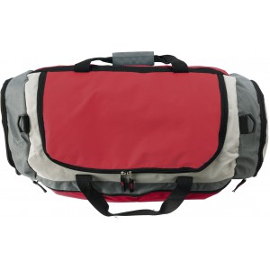 Polyester (600D) sports bag Marcus, red (Travel bags)