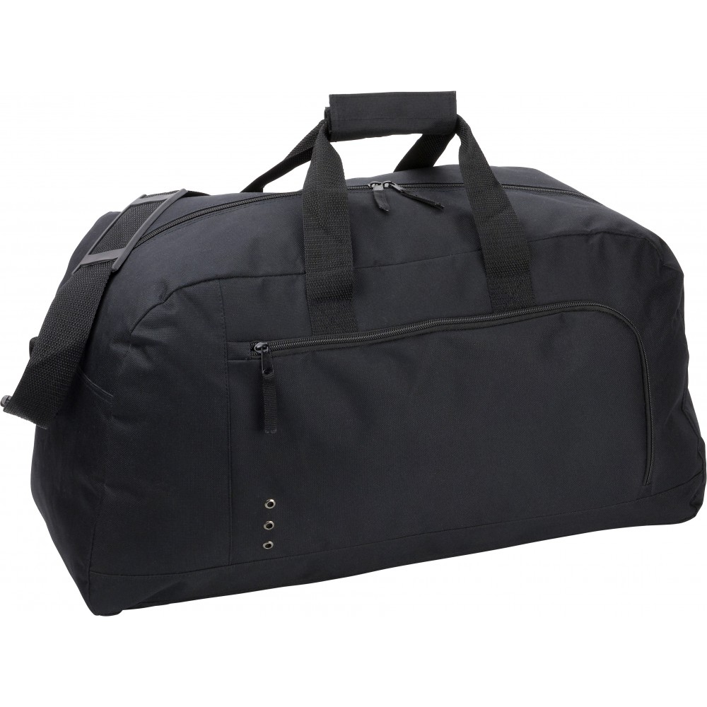 Polyester (600d) Sports Travel Bag, Black (travel Bags) - Reklámajándék 