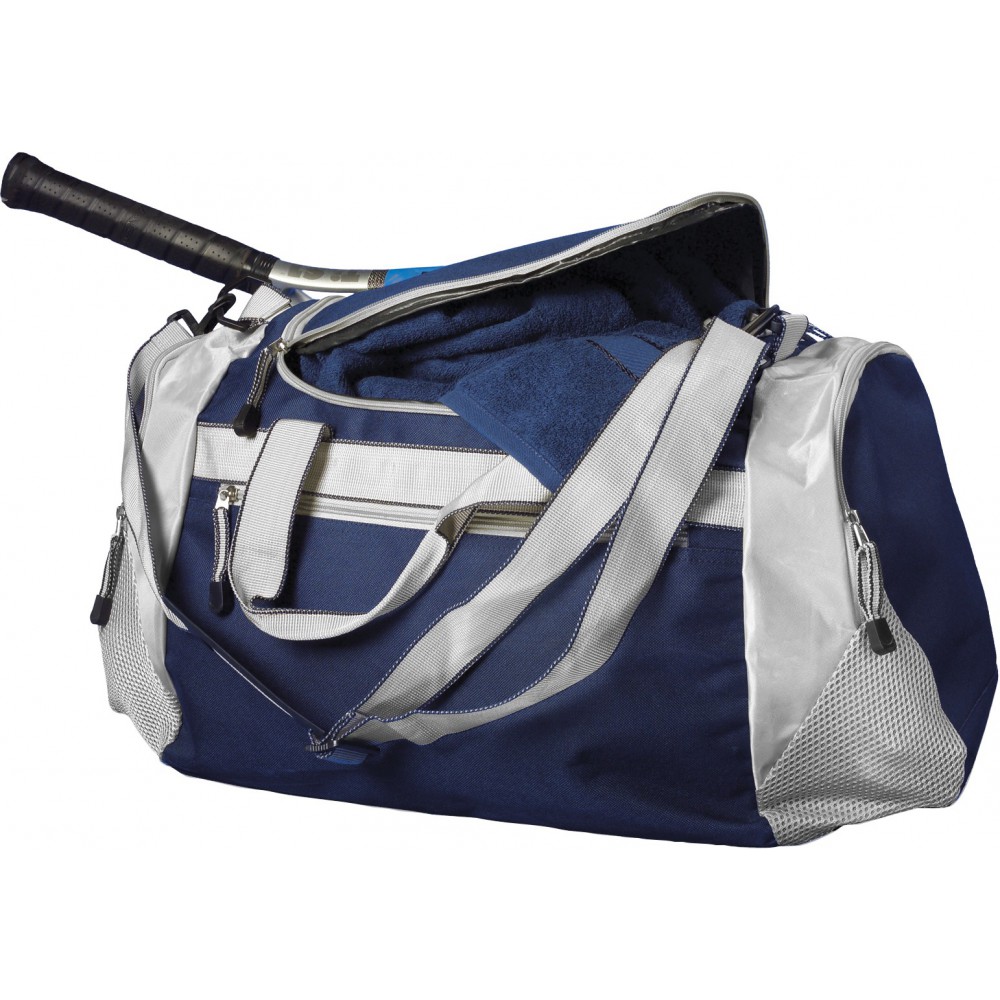 Printed Polyester (600D) sports/travel bag, blue (Travel bags)