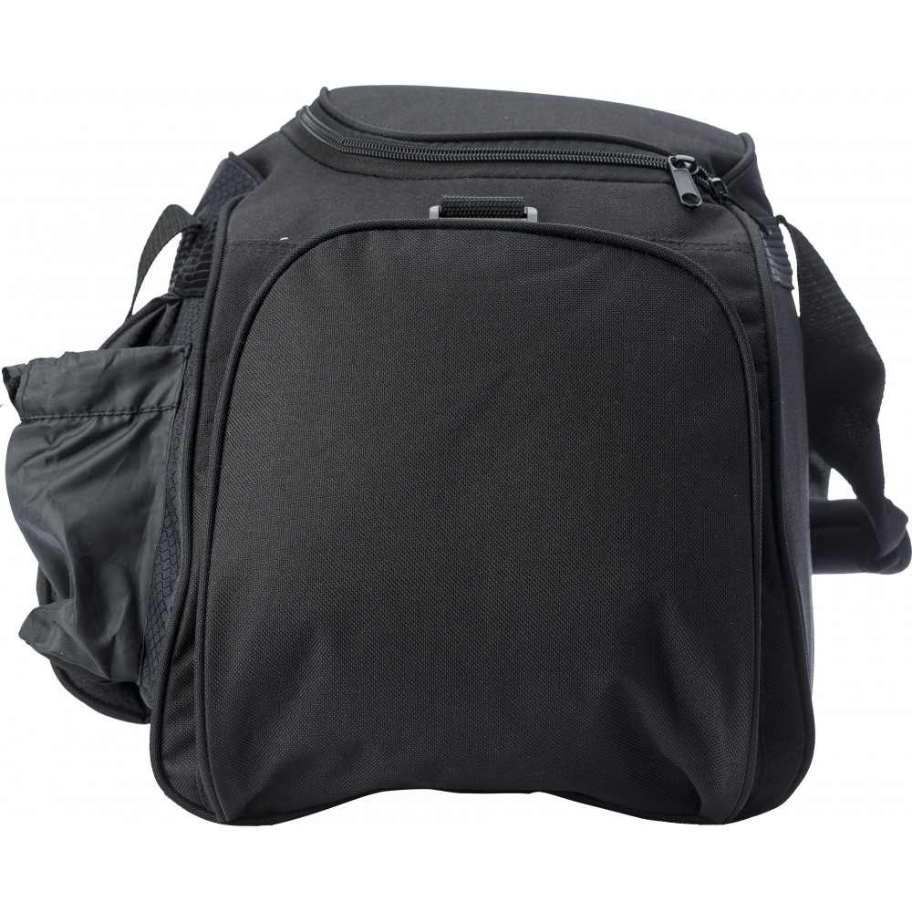 Printed Polyester (600D) weekend/travel bag, black (Travel bags)