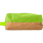Polyester and cork toilet bag Lynn, green (676271-04)