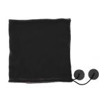 Polyester fleece (240 g/m2) scarf and beanie in one, black (8499-01)