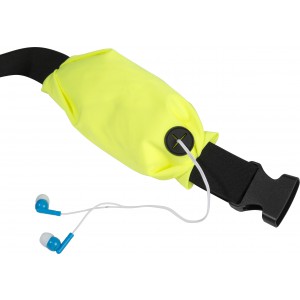 Polyester lycra (220 gr/m2) waist bag Bastian, fluor yellow (Waist bags)