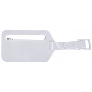 Polystyrene luggage tag Janina, white (Travel items)