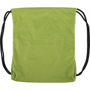 Pongee (190T) drawstring backpack Elise, light green (Backpacks)