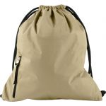 Pongee (190T) drawstring backpack, khaki (9003-13)