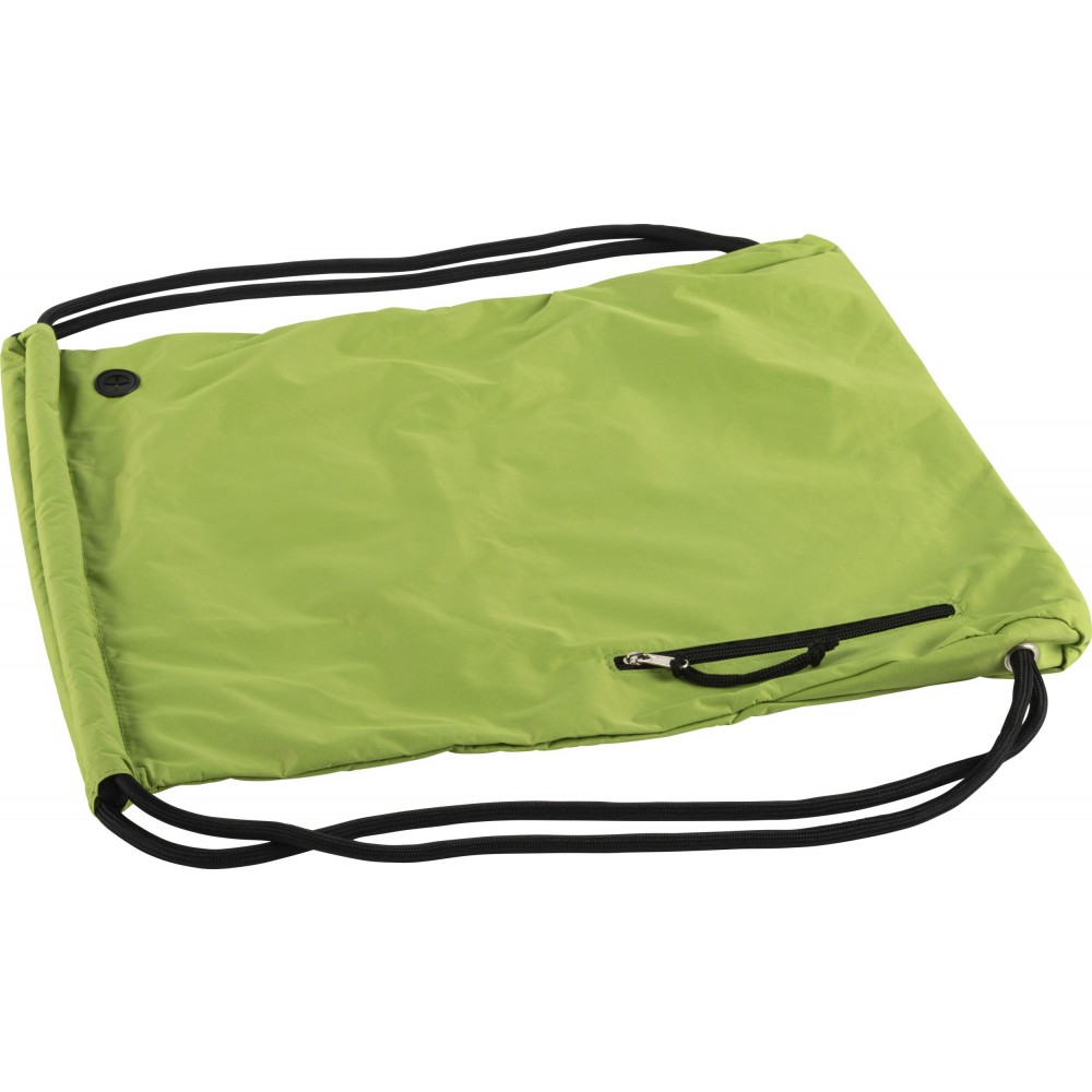 green travel backpack