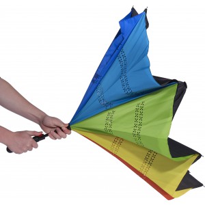 Pongee (190T) umbrella Daria, custom/multicolor (Umbrellas)