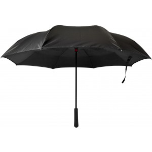 Pongee umbrella Constance, black (Umbrellas)