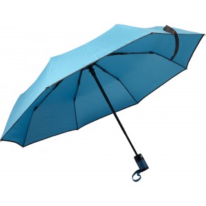 Pongee umbrella Jamelia, light blue (Foldable umbrellas)