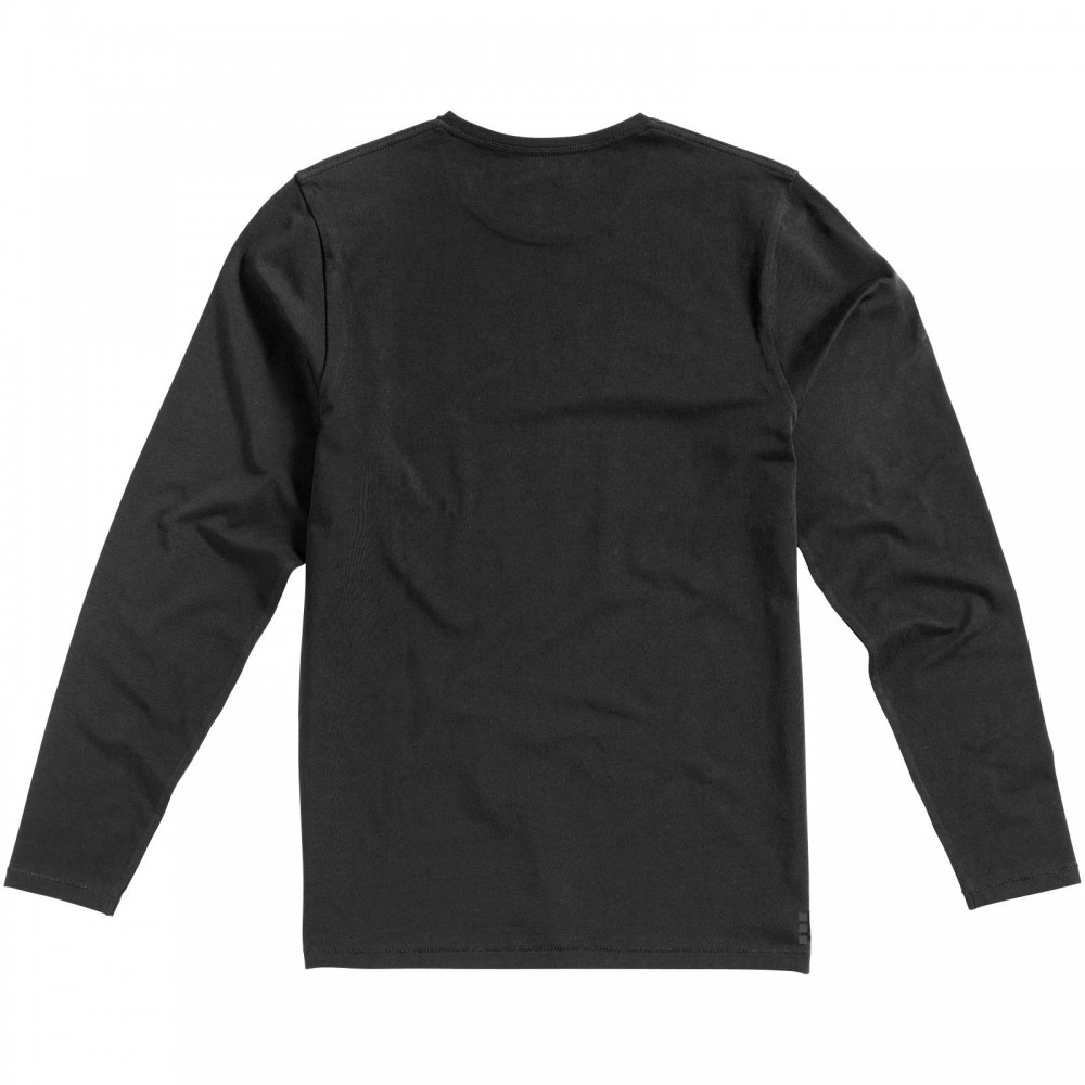 Ponoka long sleeve men's organic t-shirt, Anthracite, 3XL (T-shirt, 90 ...