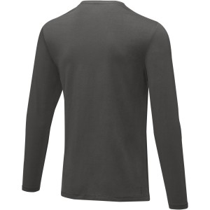 Ponoka long sleeve men's  organic t-shirt, Storm grey (Long-sleeved shirt)