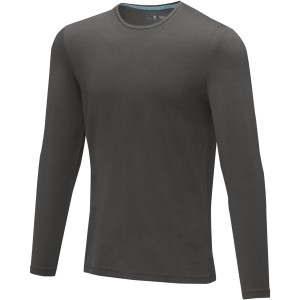 Ponoka long sleeve men's  organic t-shirt, Storm grey (Long-sleeved shirt)