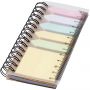Spinner spiral notebook with coloured sticky notes, Natural