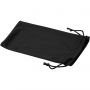 Clean microfiber pouch for sunglasses, solid black