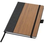 Note A5 bamboo notebook, Solid black, Natural
