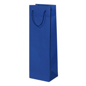 Paperbag with cord handle, blue (Pouches, paper bags, carriers)