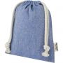 Pheebs 150 g/m2 GRS recycled cotton gift bag small 0.5L, Heather blue