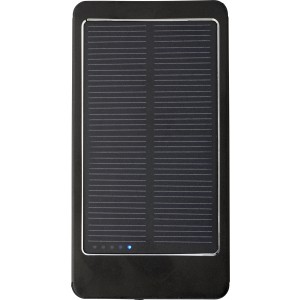 Aluminium solar charger, black (Powerbanks)