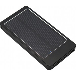 Aluminium solar charger, black (Powerbanks)
