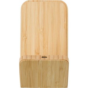 Bamboo wireless charger Claudie, bamboo (Powerbanks)