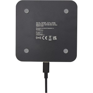 Hybrid 15W premium wireless charging pad, Solid black (Powerbanks)