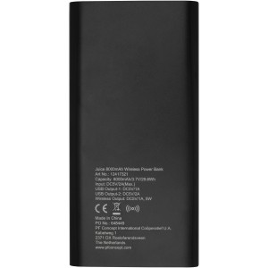 Juice 8000mAh wireless powerbank, Solid black (Powerbanks)