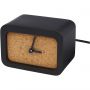 Momento wireless limestone charging desk clock, Solid black