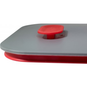 PP and silicone lunchbox Veronica, red (Plastic kitchen equipments)