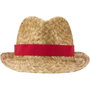 Pricus straw hat, Red, Natural (Hats)
