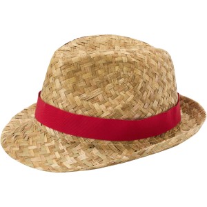 Pricus straw hat, Red, Natural (Hats)