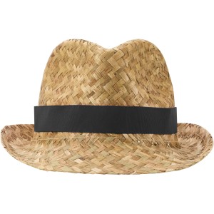 Pricus straw hat, Solid black, Natural (Hats)