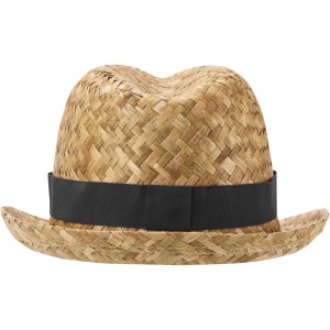 Pricus straw hat, Solid black, Natural (Hats)